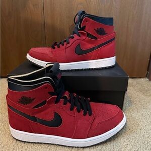 Nike Red and Black High-Top Sneakers